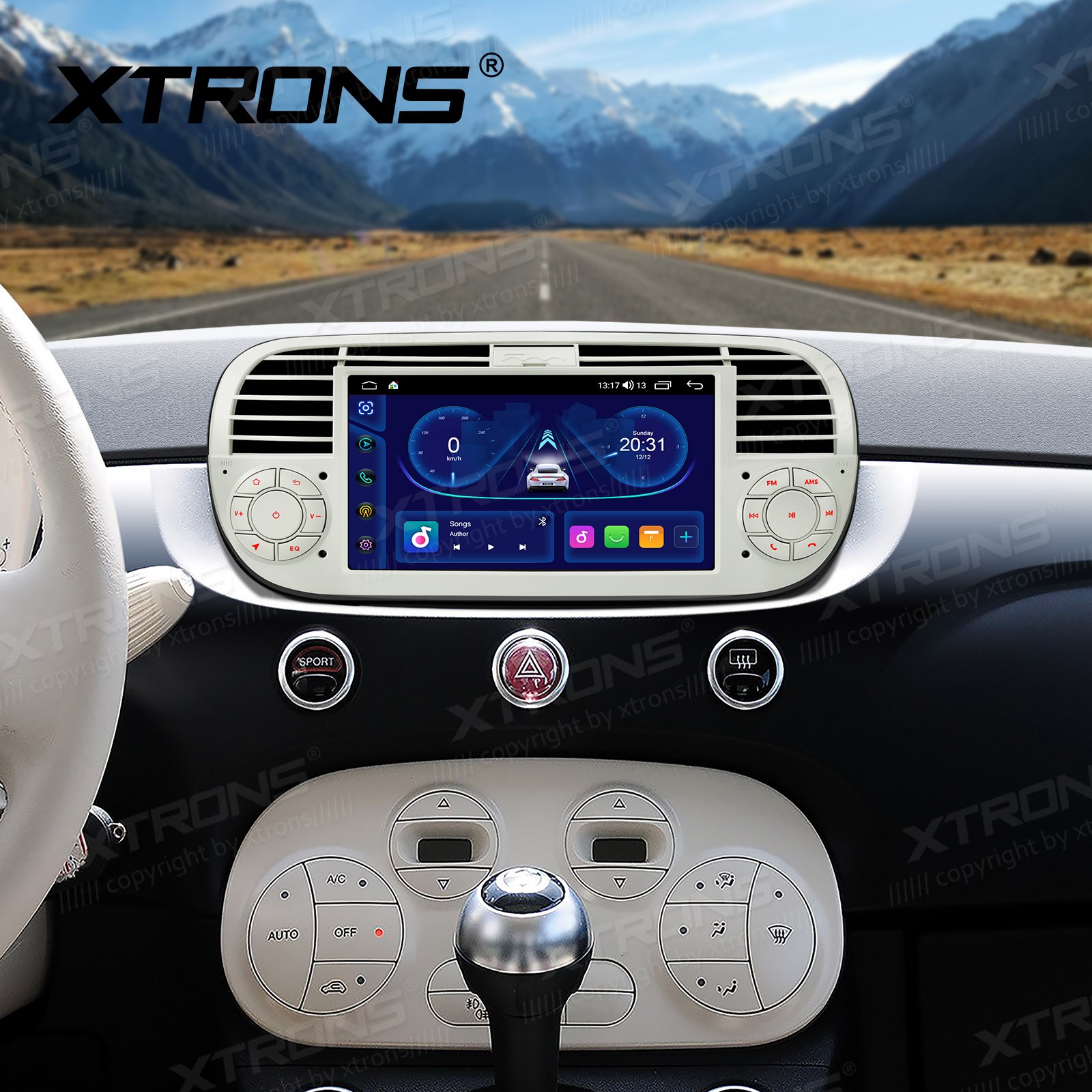4G LTE Octa-Core CarPlay Android 13 Car GPS Stereo Radio WiFi 2+32G For Fiat 500