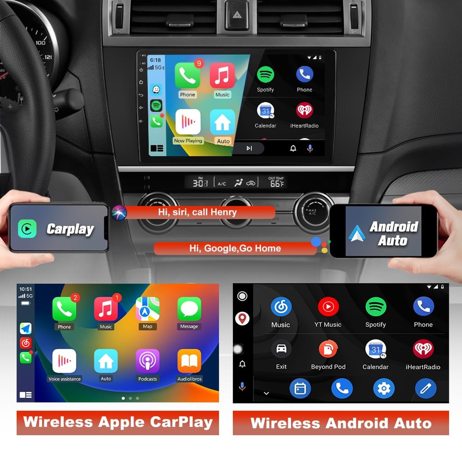 AWESAFE Car Stereo for Subaru Outback Legacy 2015 2016 2017 2018, Touchscreen…