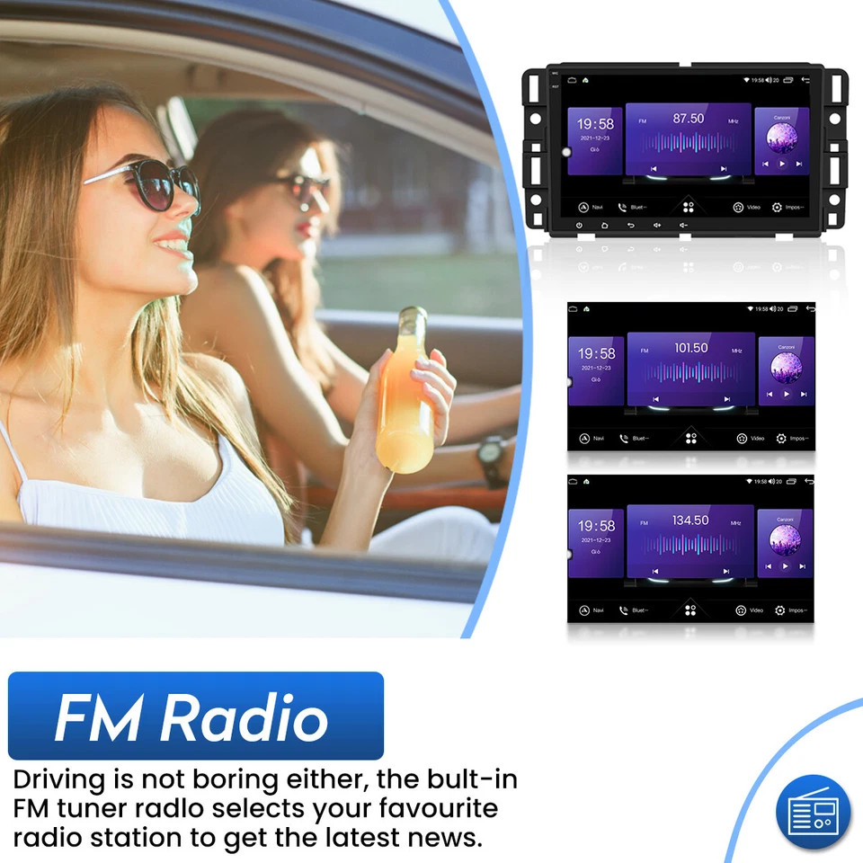 Car Radio Stereo Carplay For 2007-2013 GMC Camera EQ FM RDS