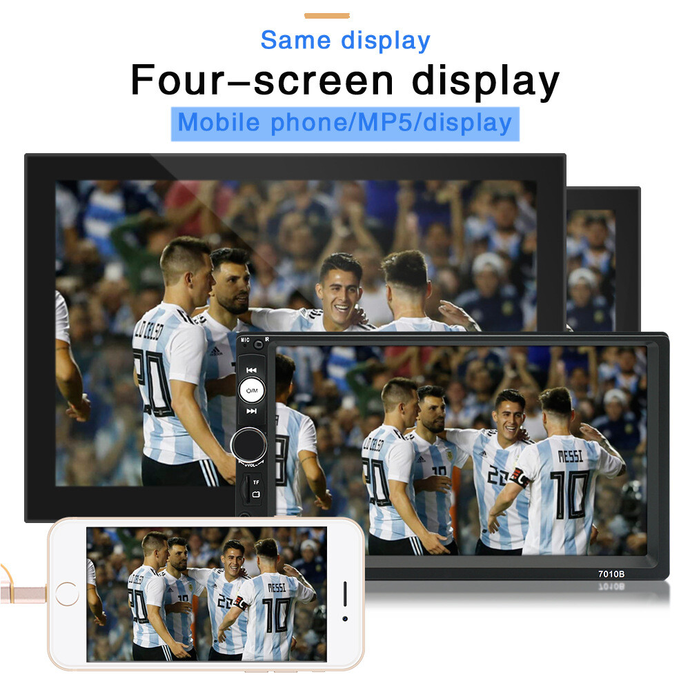 12V USB/TF Android IOS 7” 2 Din HD Touch Screen Car Stereo MP5 Player FM Radio