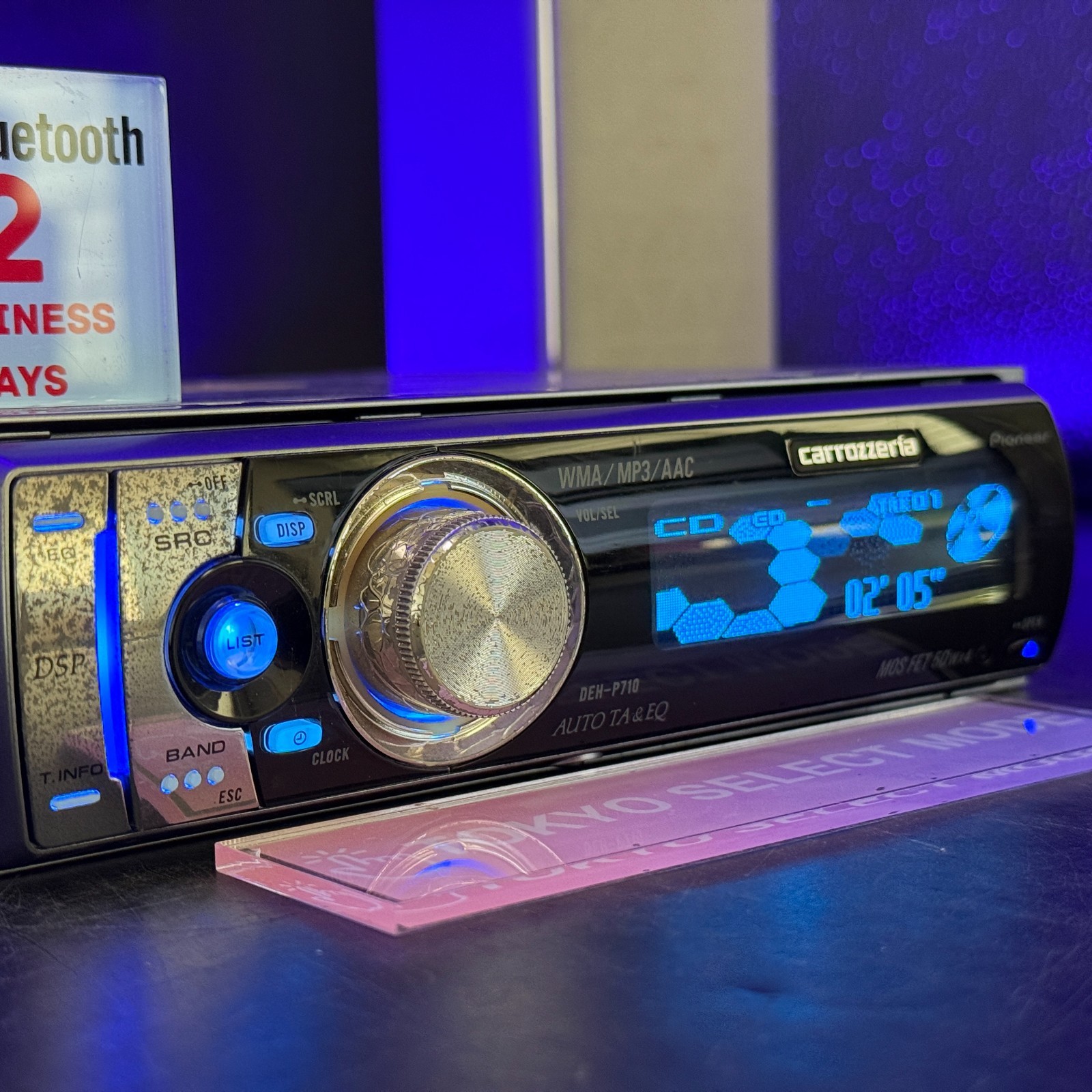 Pioneer Carrozzeria DEH-P710 CD Receiver Car Stereo No Wiring Harness Tested JPN