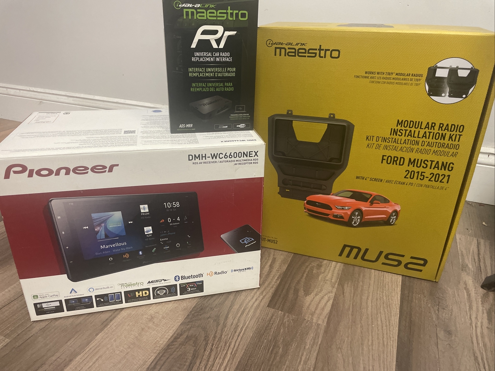 Plug and Play 2015-2021 Mustang Pioneer Maestro Radio Install Kit DIY