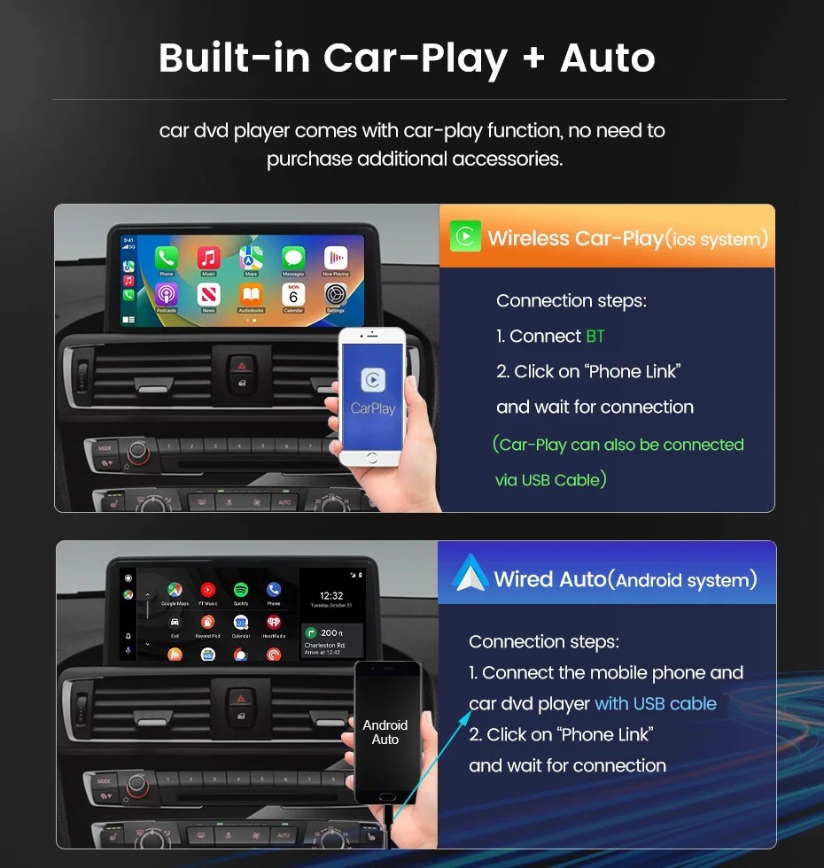 8.8inch For BMW 3/5 Series E60 E90 CIC Android 13 Car Stereo Radio GPS Carplay