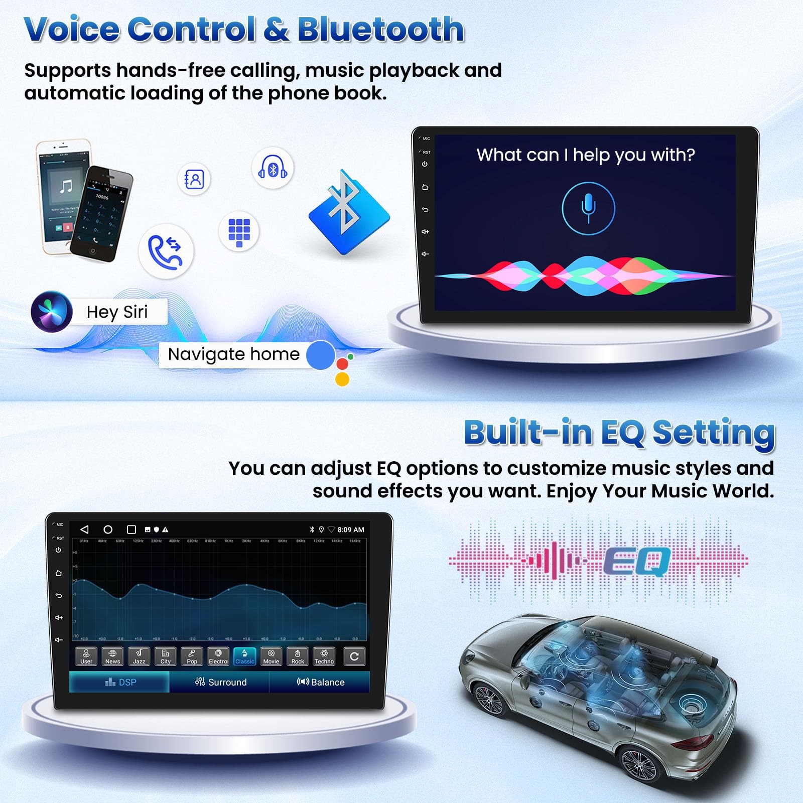 64G For Ford Focus 2012-2018 Car Stereo Radio Carplay GPS WIFI Android 1280*800