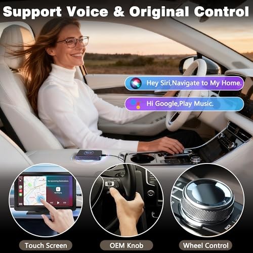 & Android Auto Adapter, Screen Mirroring & HDMI Output 4-in-1 Wireless CarPlay