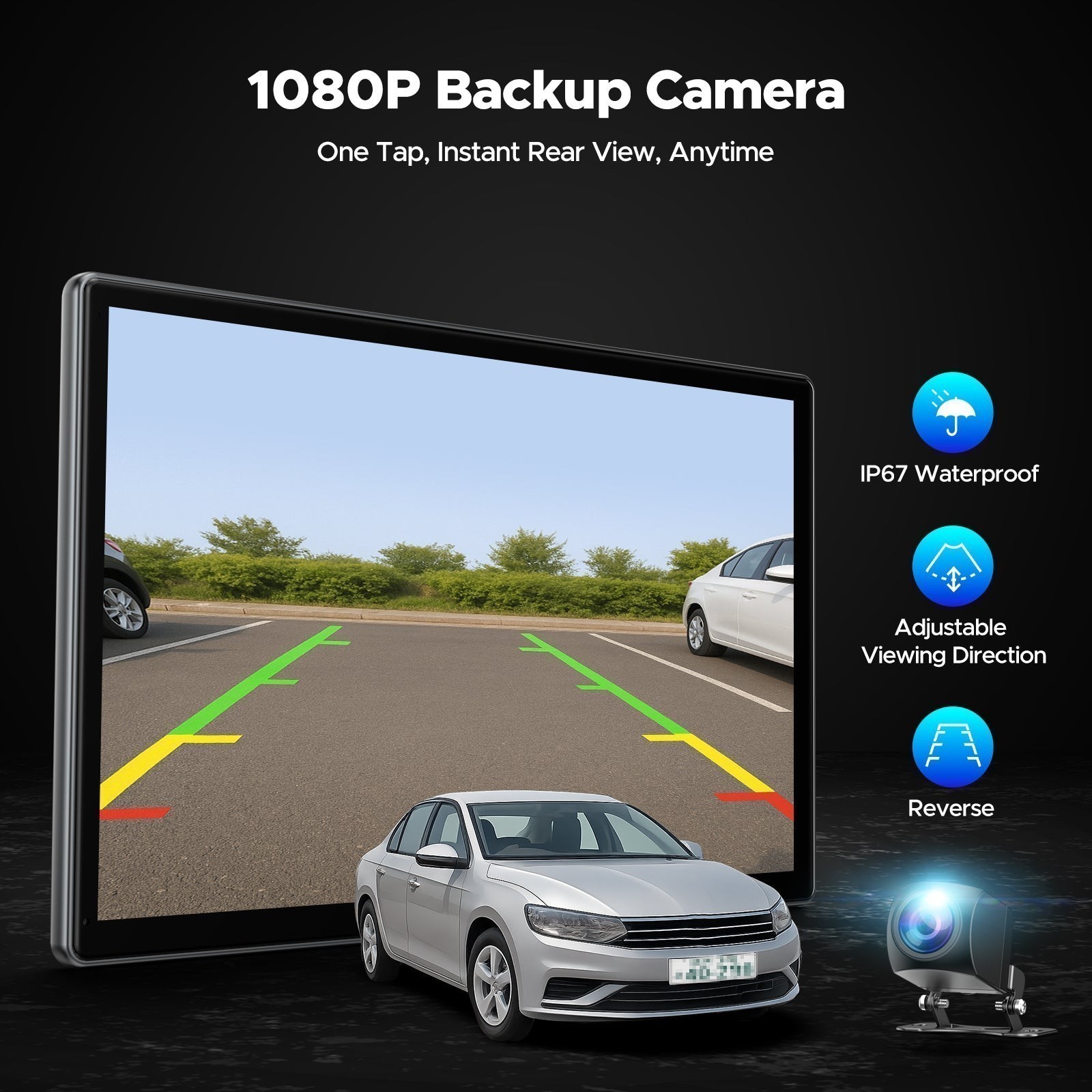 9″ Wireless CarPlay Screen With Youtube Netflix Android Auto GPS+Reverse Camera