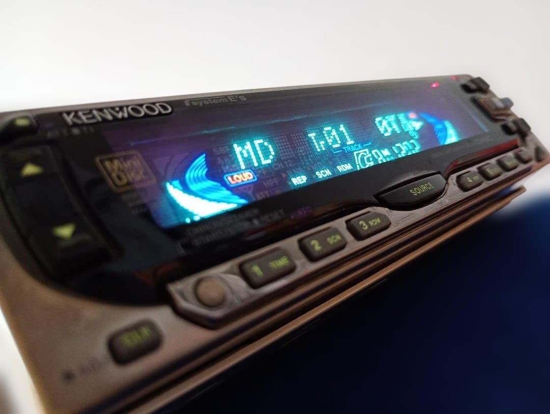 KENWOOD M707 Car Audio MD Player FM AM Tuner 40W x4 Tested Working