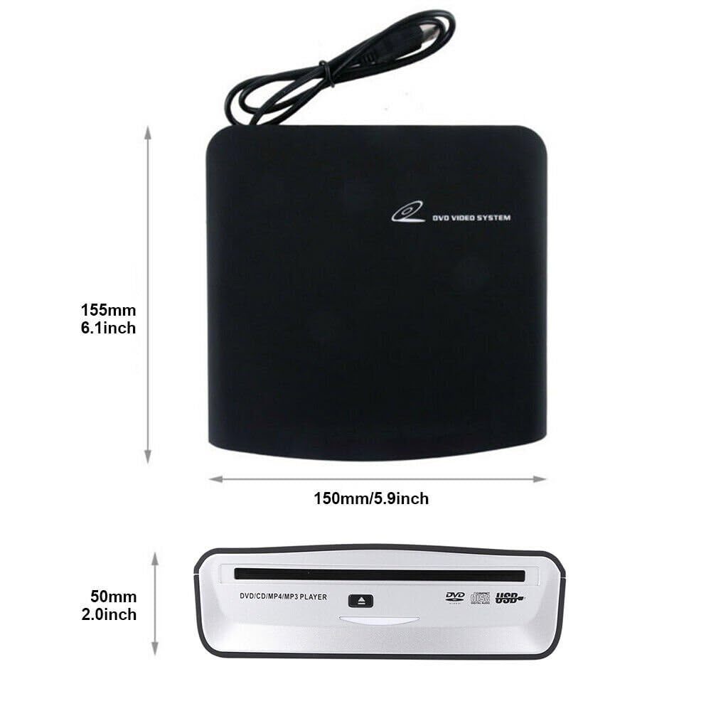 USB External Car Universal Connection Portable CD Player for Car Android Navi…