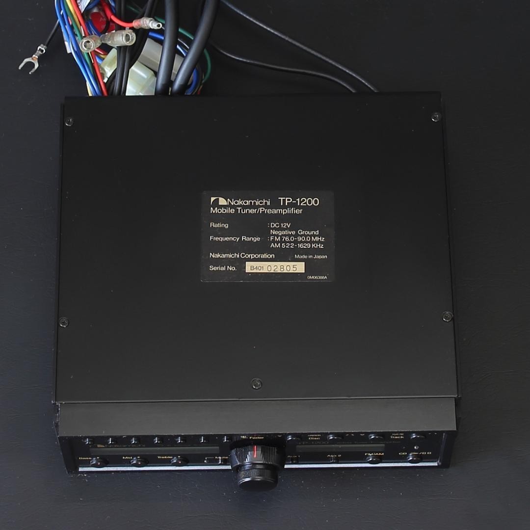 Nakamichi TP-1200 Mobile Tuner Preamplifier Dual Body w DIN Cable Fully Works