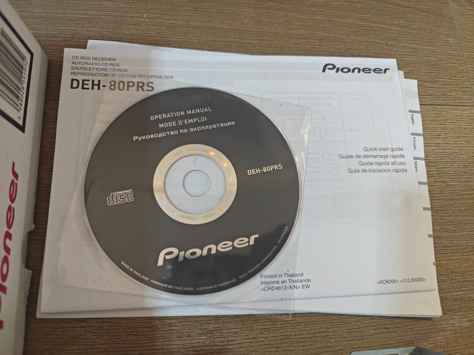 Pioneer DEH-80PRS 3-way Active Crossover Network,Auto EQ CD Bluetooth Player-NEW