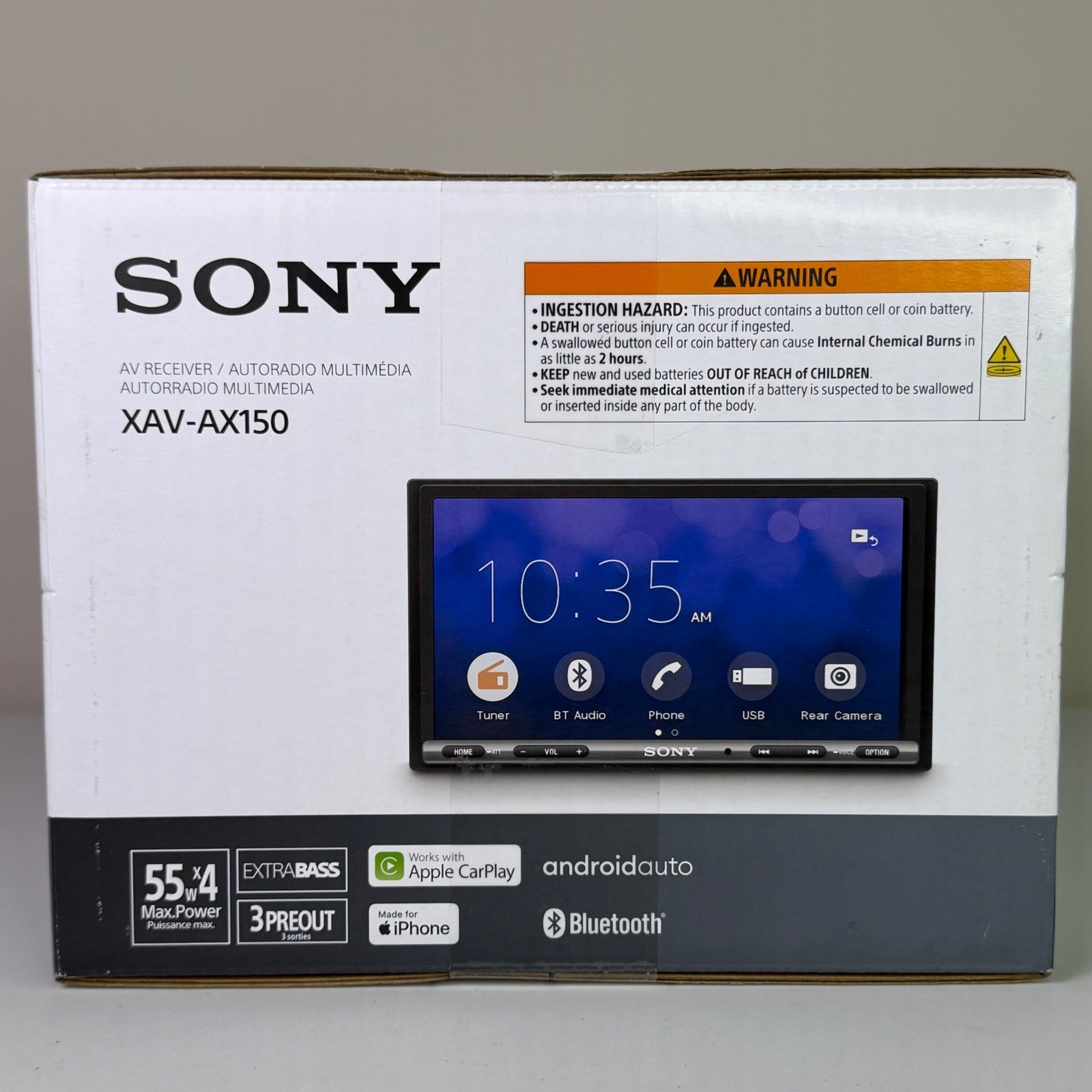 Sony XAV-AX150 6.95in Apple CarPlay Android Auto Bluetooth Car AV Receiver NEW