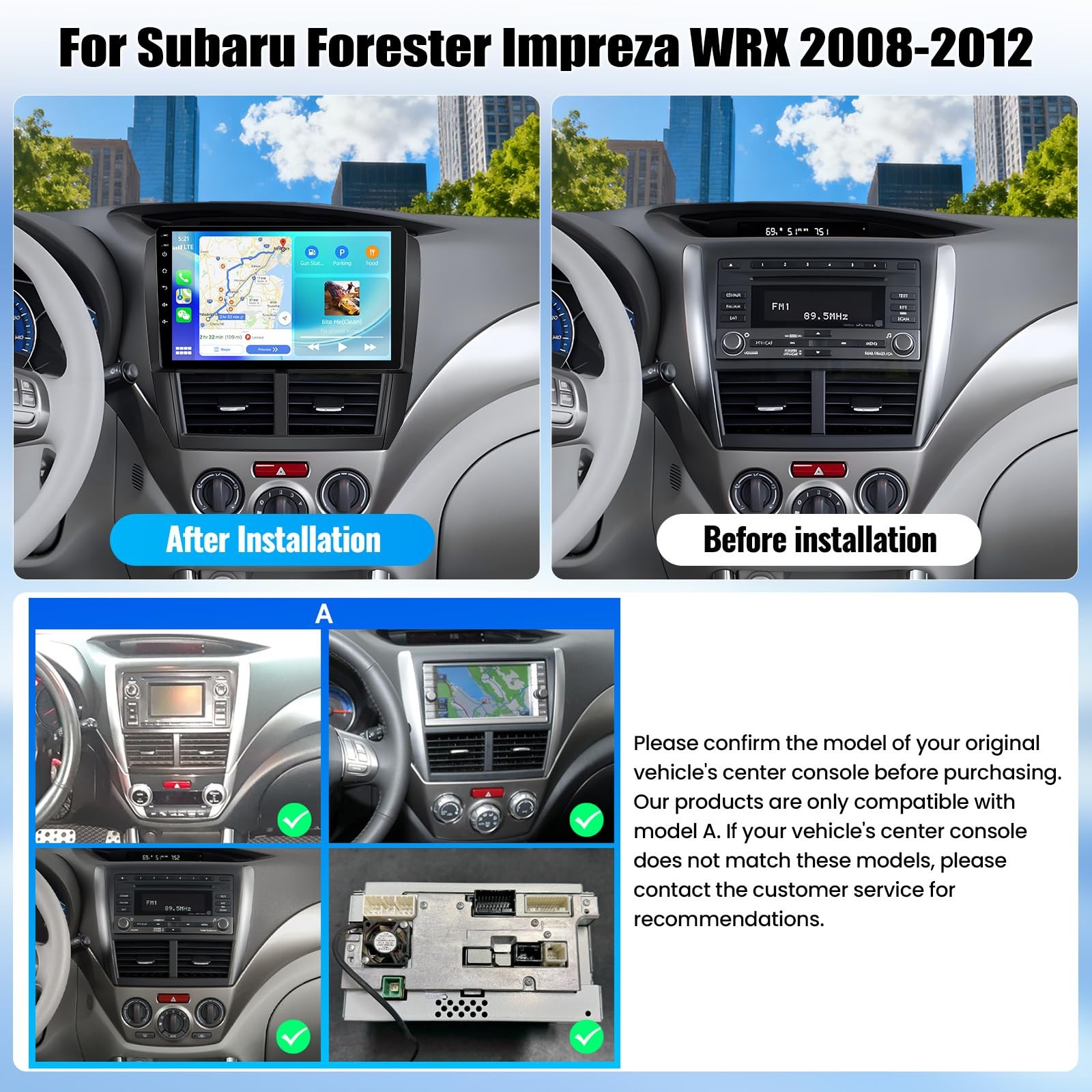 UNITOPSCI 6+128G Subaru Forester 2008-2012 Android Car Stereo