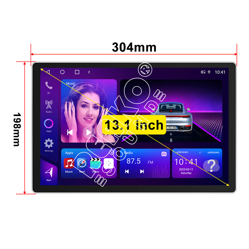 13.1”Android 13 Radio 4+64GB Car Stereo 4G DSP Carplay QLED Screen WiFi Carplay