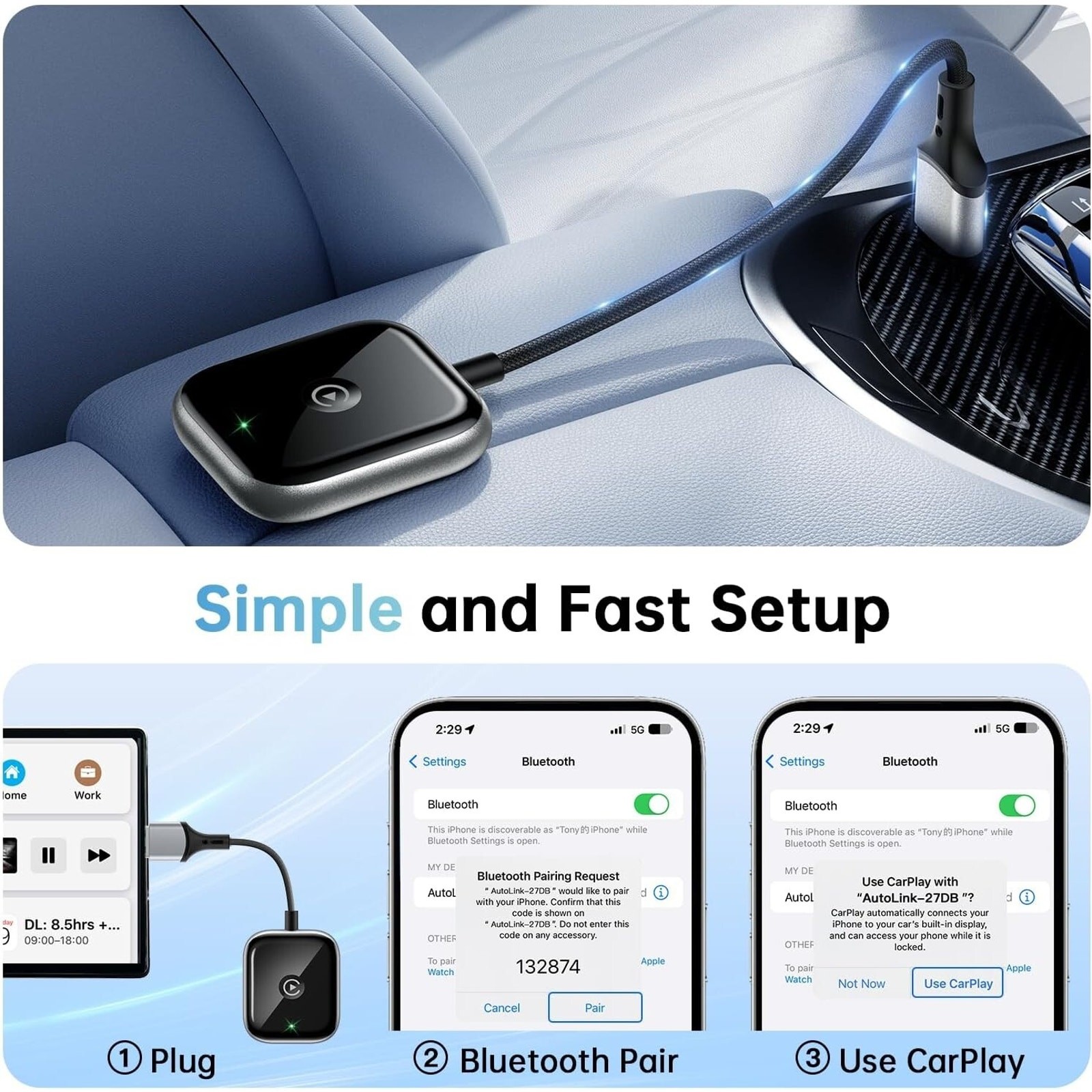 Wireless CarPlay Adapter for Apple CarPlay-NEW-U