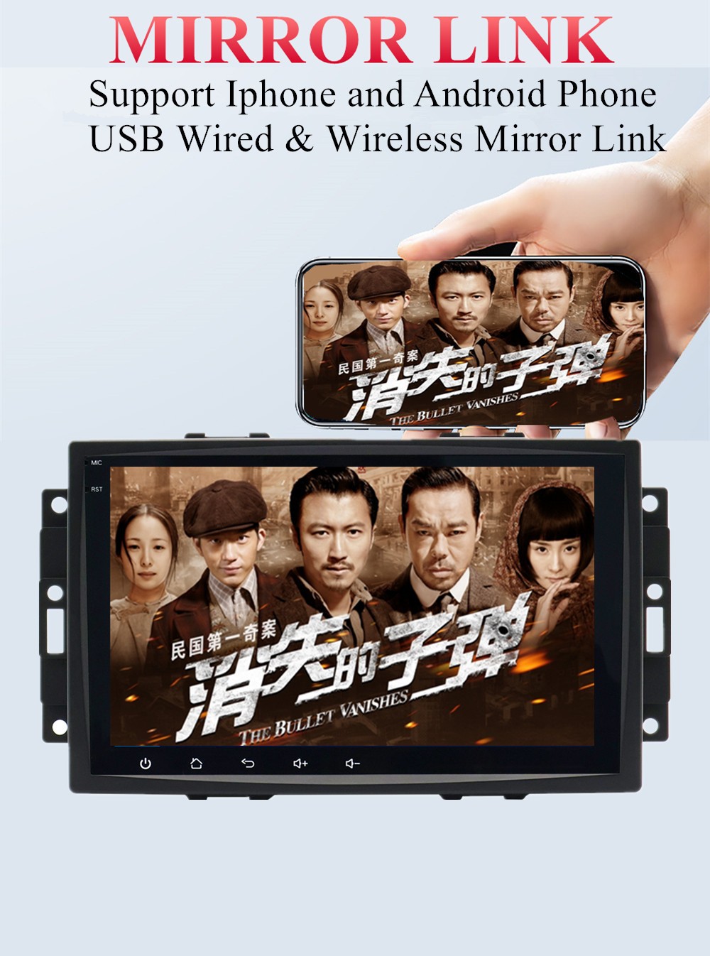 8in Car MP5 Player WIFI BT FM Mirror Link Fit For 2006-2008 Dodge RAM 1500 2500