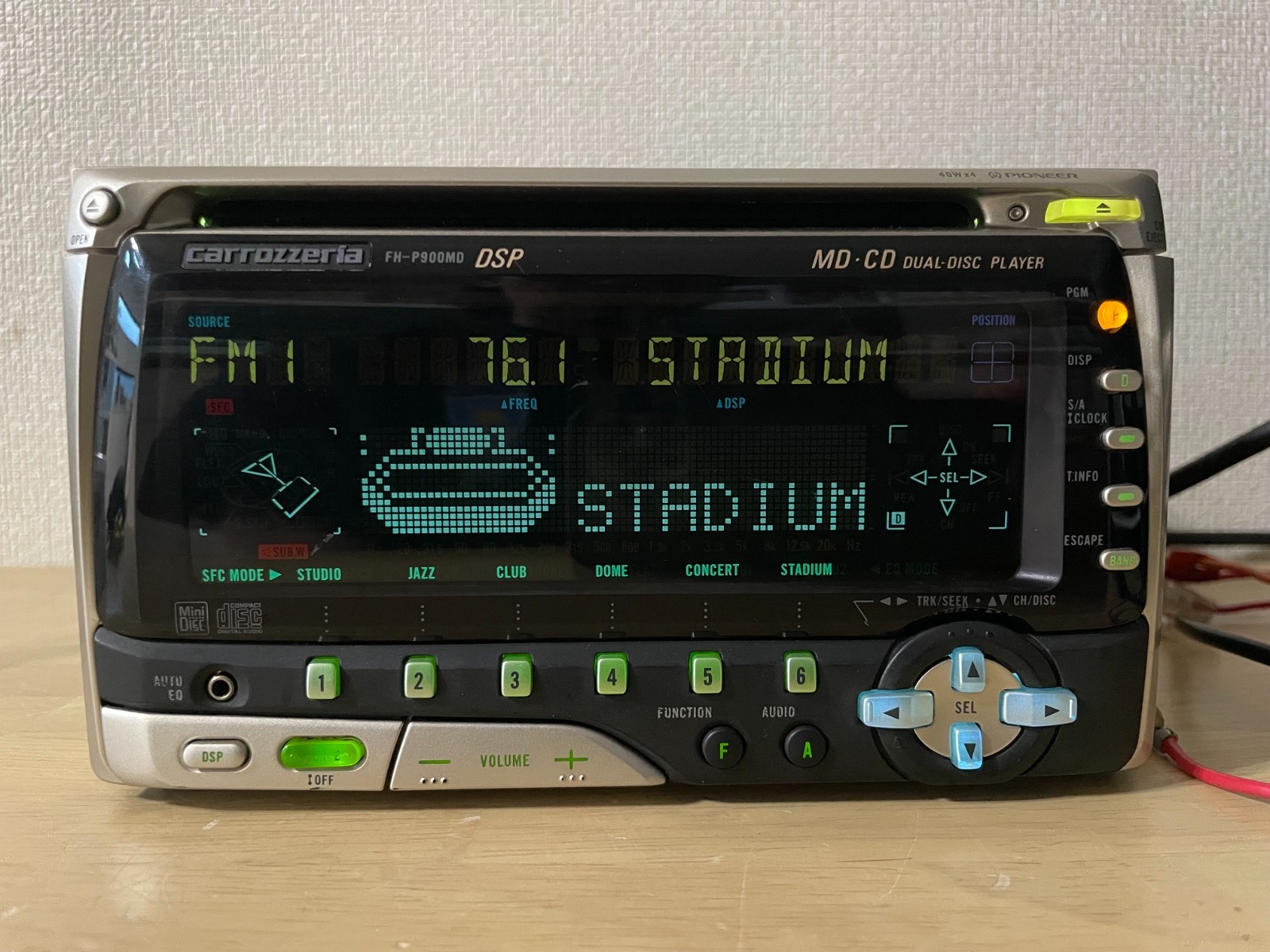 Pioneer Carrozzeria FH-P900MD 2DIN Car Audio CD MD Bluetooth Player Tested