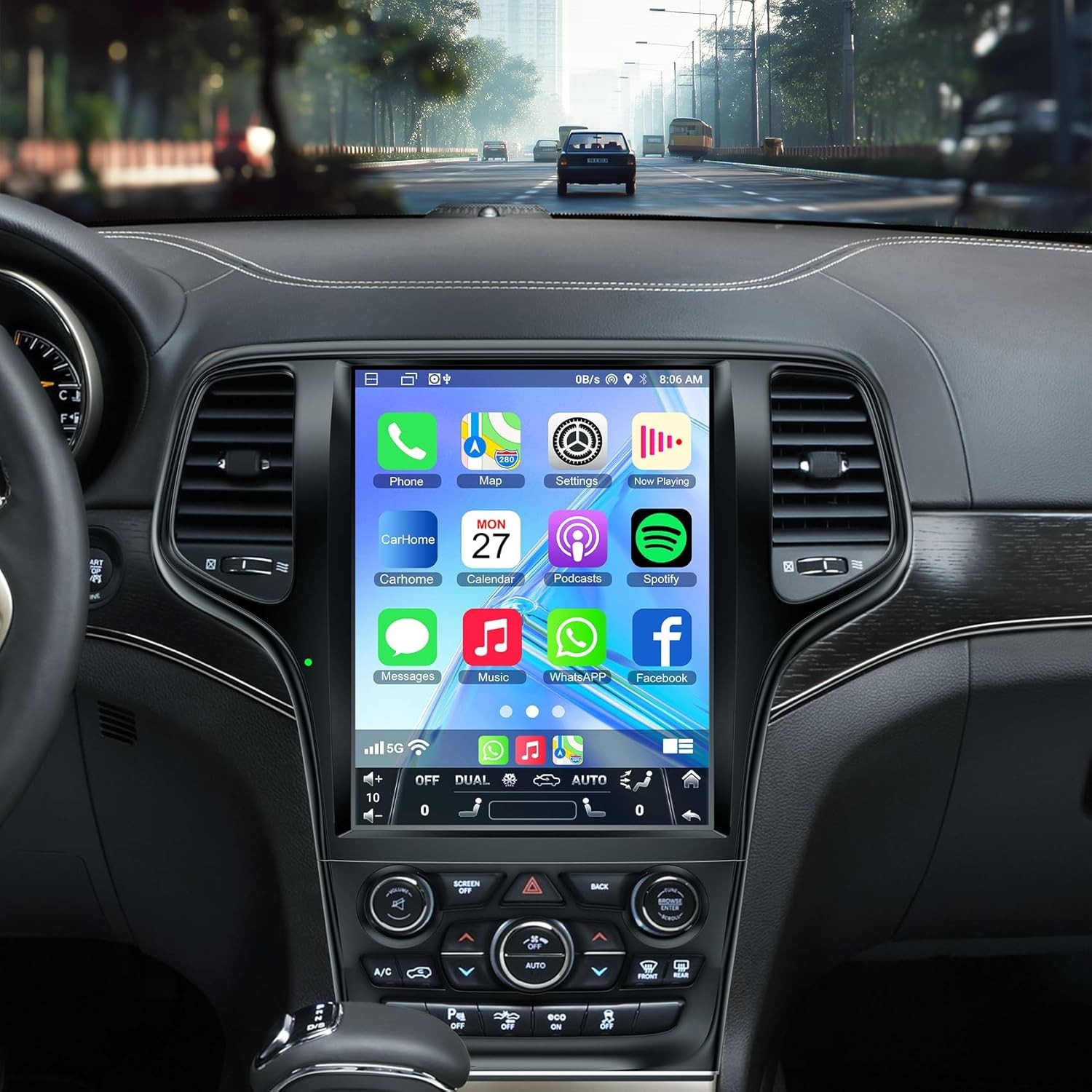 For Jeep Grand Cherokee 12.8″ CarPlay Screen Android Stereo Radio GPS Navigation