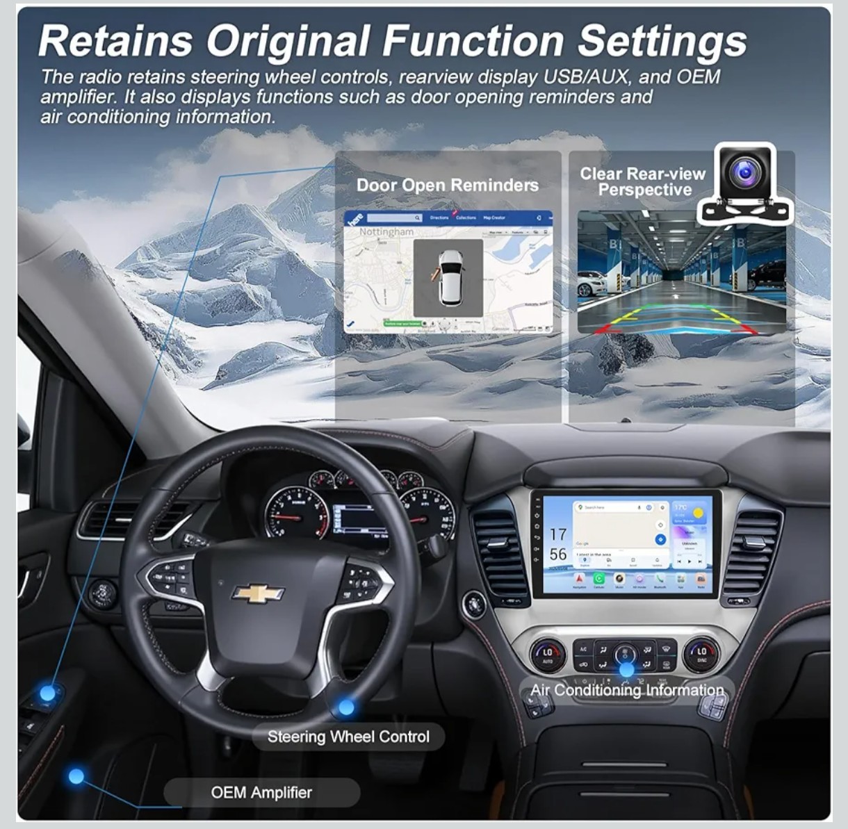 2015-2019 Chevy-Suburban/Tahoe, GMC-Yukon, 10.1″ 8-Core, 4/64GB