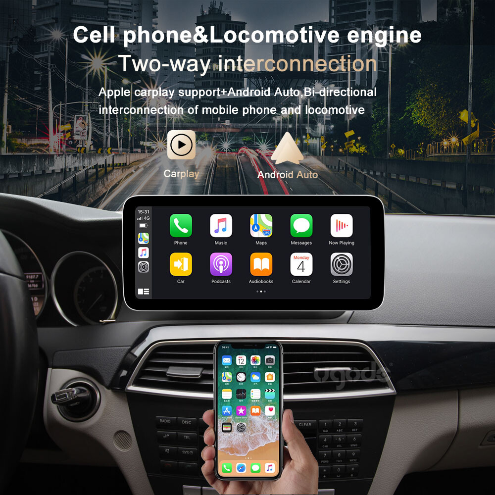 Ugode 12.3inch Android Screen CarPlay GPS Mercedes Benz C class W204 2011-2013