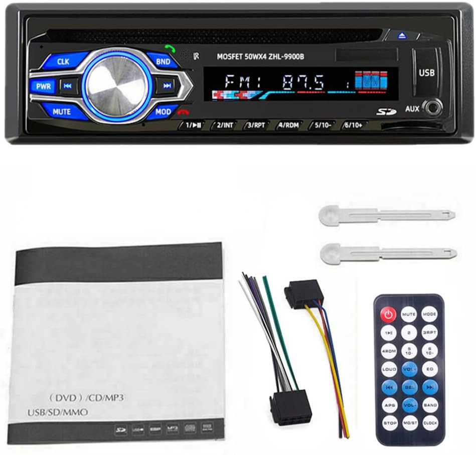 1 Din 12V Car Radio, VCD DVD CD Player Vehicle MP3 Stereo Player, Audio Stereo R