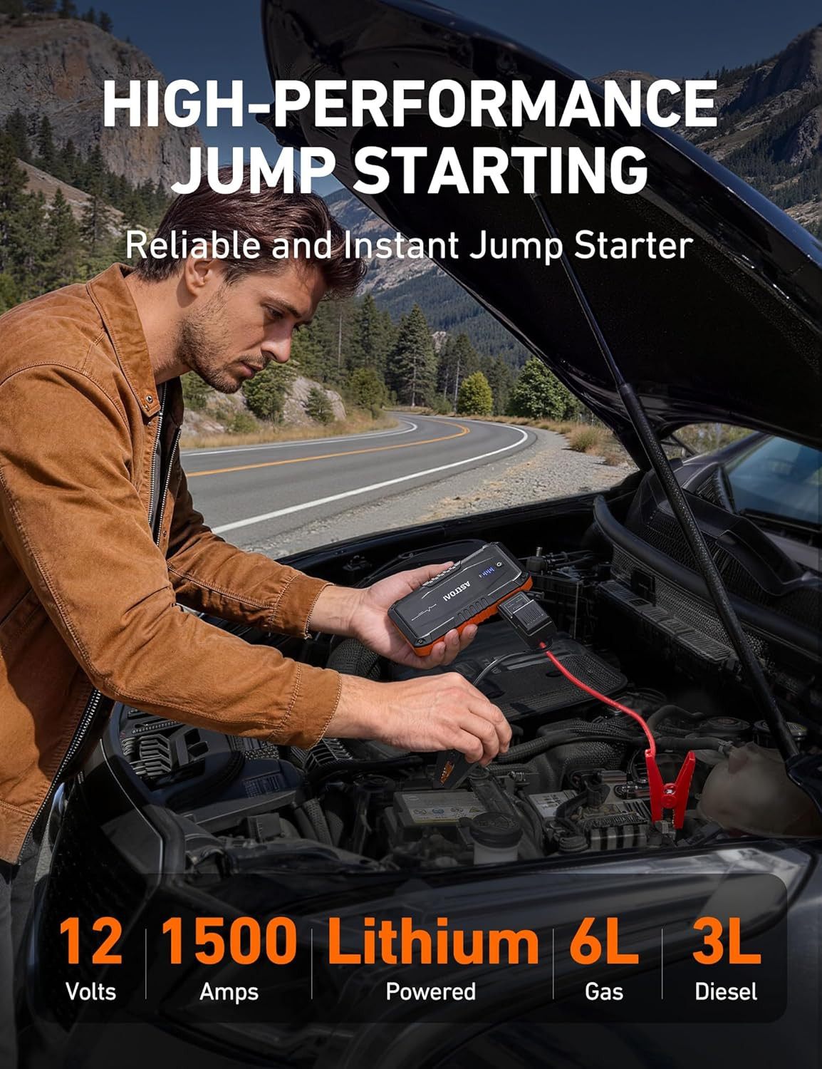 S8 Car Battery Jump Starter, Car Jumper Starter Battery Pack for up to 6.0L Gas