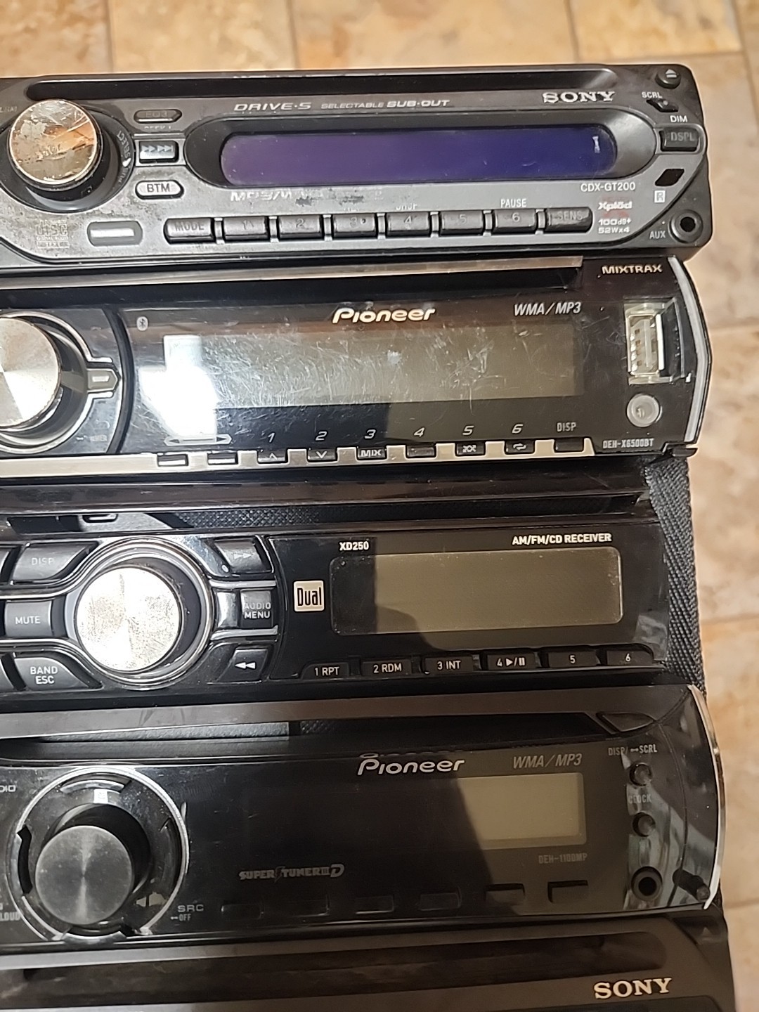 faceplate car stereo radio Sony,pioneer,Dual,jvc,kenwood (12face)