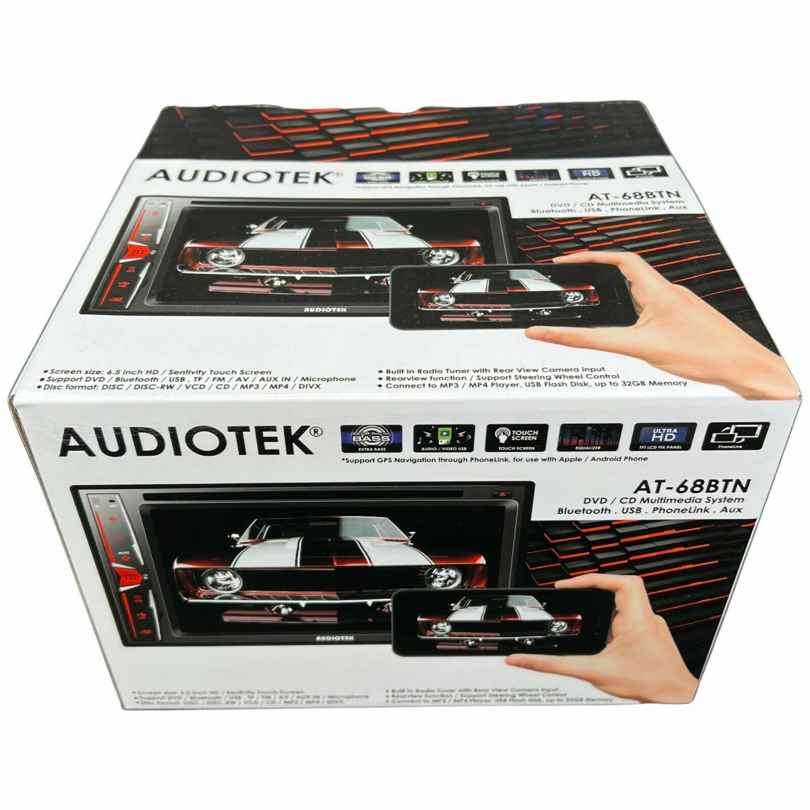 Audiotek 6.2″ Touch Screen Car Mirror Link +4x Pioneer TS-F1634R 6.5″ Speakers