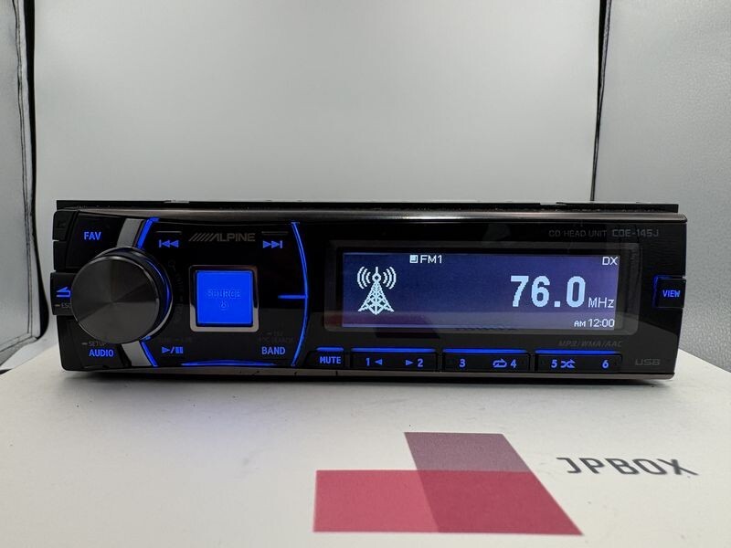 Alpine CDE-145J 1DIN CD Player Head Unit USB CD AUX Tested Working JP