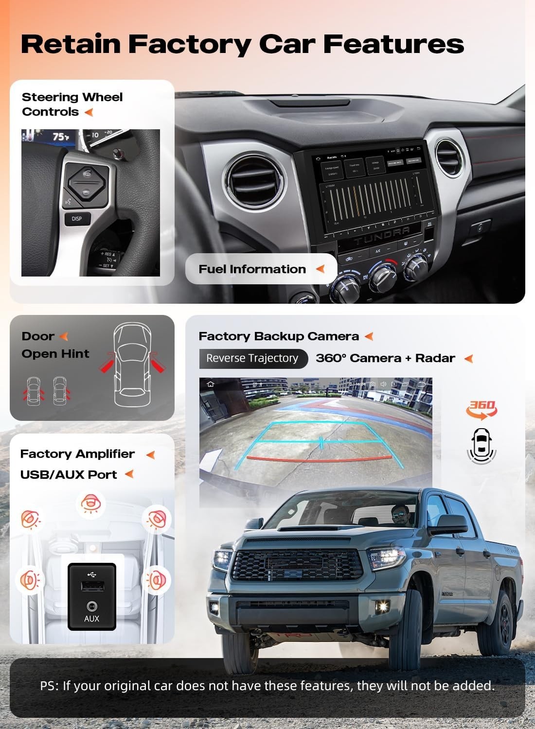 BOX DMG Car Radio for Toyota Tundra 2014-2021 10.2″ QLED Screen Wireless CarPlay