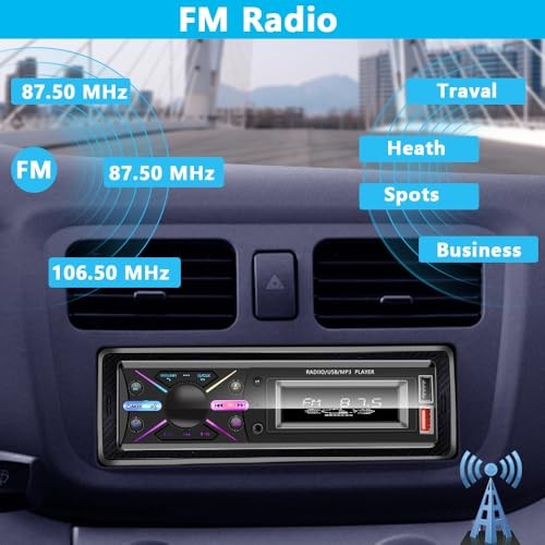 Single Din Car Audio System with APP Control MP3 Player for Car Stereo Radio