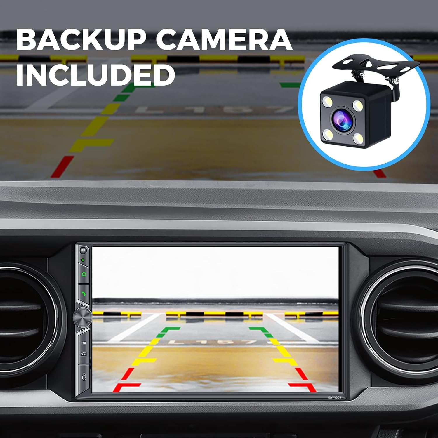 7-Inch Double DIN Car Stereo with Wireless CarPlay/Android Auto Bluetooth FM/AM