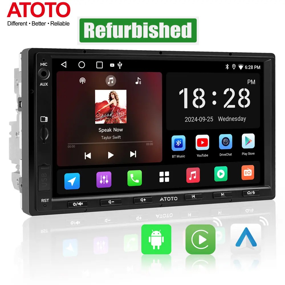 ATOTO F7WE Car Stereo HD Rearview Camera input GPS Bluetooth 7in 2Din Car Radios