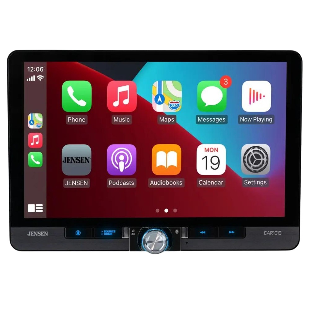 Jensen CAR1013 10.1″ 1-DIN/2-DIN Digital Multimedia with Backup Camera