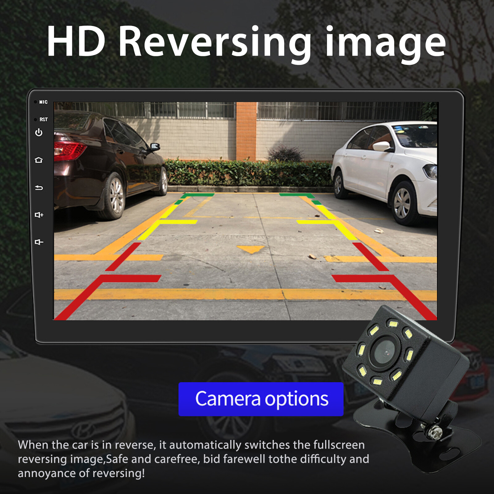 10.1” Double 2 Din Android 13 Touch Screen Car Stereo Radio GPS WIFI BT Carplay