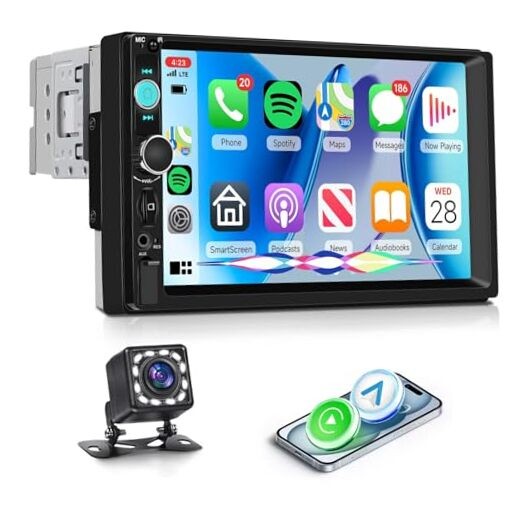 7″ Single Din Car Stereo MP5 Multimedia Player with 7″ Wireless Carplay