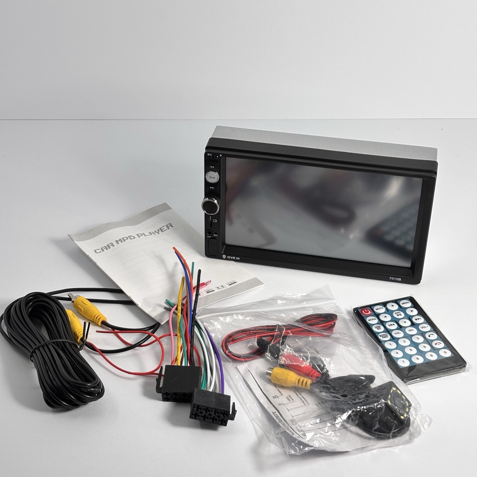 Car Stereo Double Din 7” Touchscreen Remote Bluetooth MP5 Player Support Mirror￼
