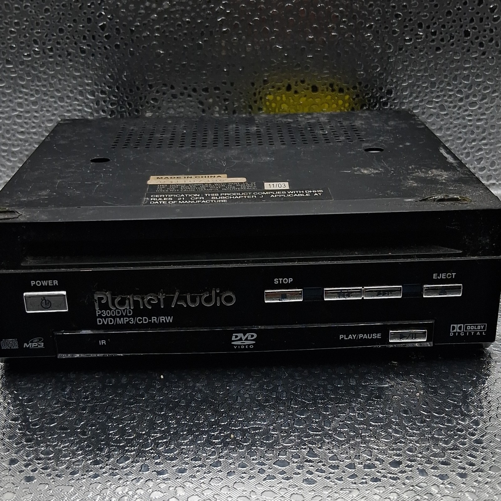 Planet Audio P300DVD 1 DIN In-Dash CD Player MP3 Playback Dolby Digital