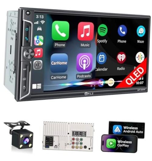 7″ Wireless Double Din Car Stereo Apple Car Play Radio Carplay Android Auto
