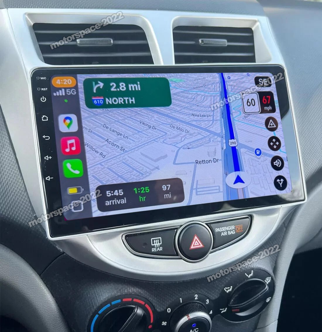 For 2012-2017 Hyundai Accent Apple CarPlay Car Radio Android 15 GPS Stereo WIFI