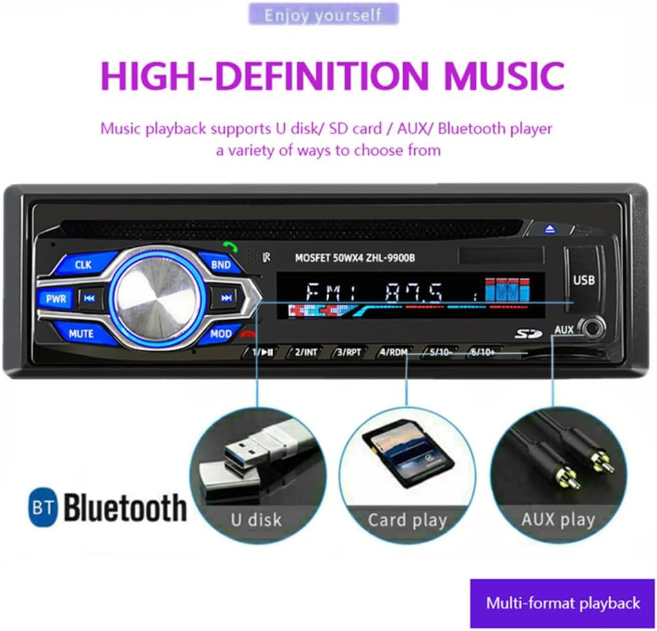 1 Din 12V Car Radio, VCD DVD CD Player Vehicle MP3 Stereo Player, Audio Stereo R