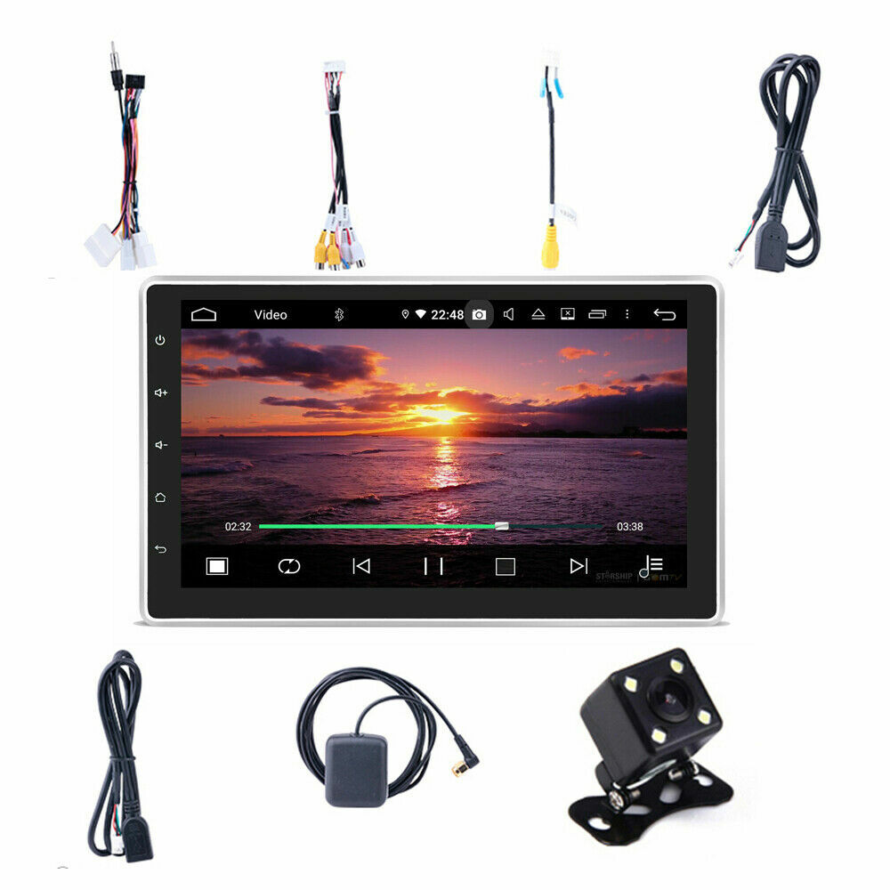 10.1” Android 10 Car Stereo Radio GPS Wifi &Camera 2DIN Rotatable Touch Screen