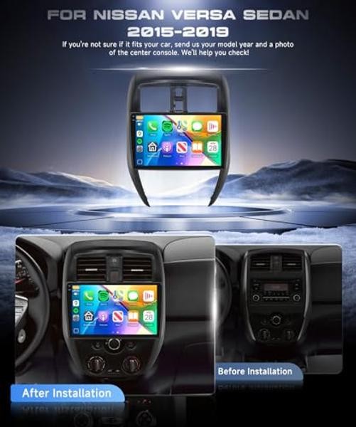 5G WiFi Car Stereo for Versa Sedan 2015-2019, with Android15 System 4G+128G