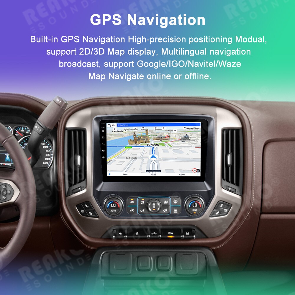 For Chevrolet Silverado GMC Sierra 2013-2019 Carplay Android 15 Car Stereo Radio