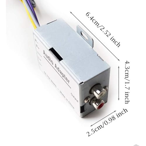 Car Stereo Audio Speak Signal Hi-Low Converter for Auto Amp Audio Adapter