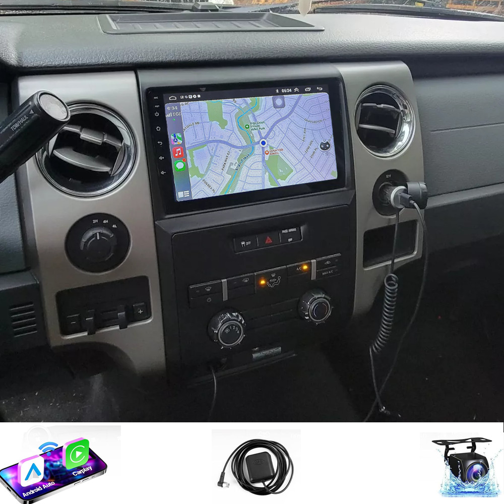Radio For 2009-2012 Ford F150 Carplay GPS Navi BT WiFi GPS Navigation Backup Cam