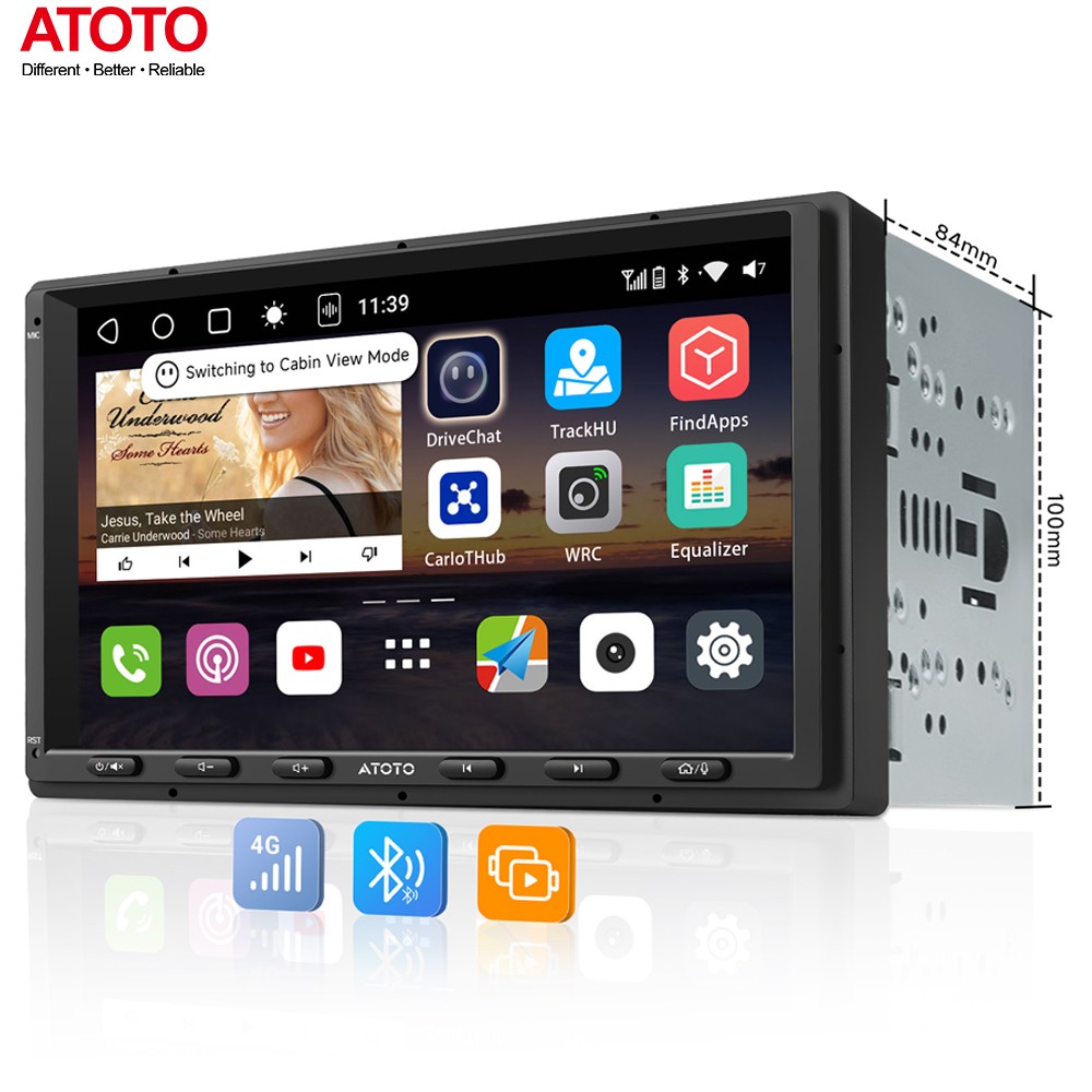 ATOTO S8 MS 7″ Android Double Din Car Stereo Receiver Android Auto 4+32G,4G SXM