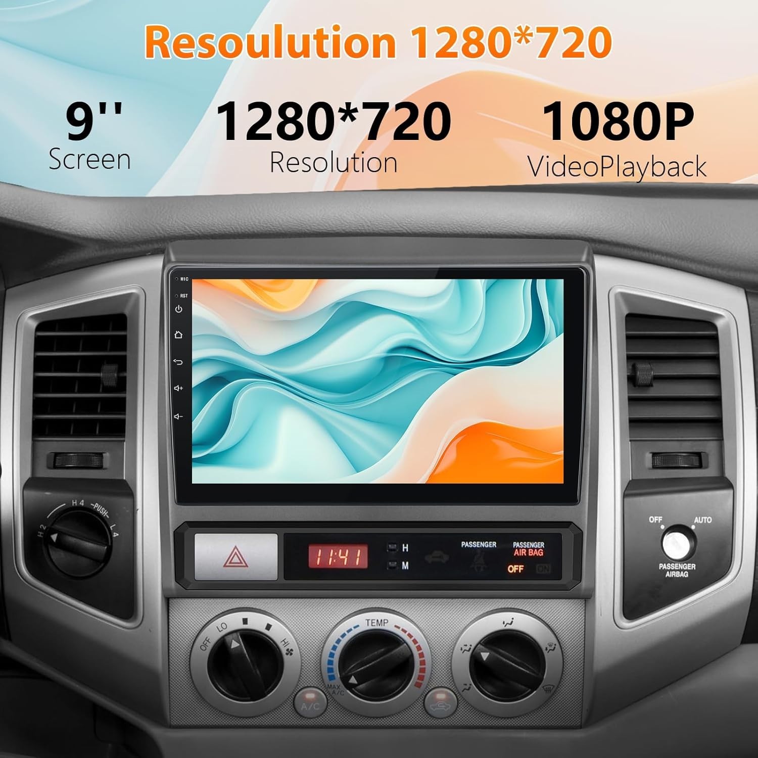 4Core 64GB Car Radio Stereo for Toyota Tacoma 2005-2015 with CarPlay Android Aut