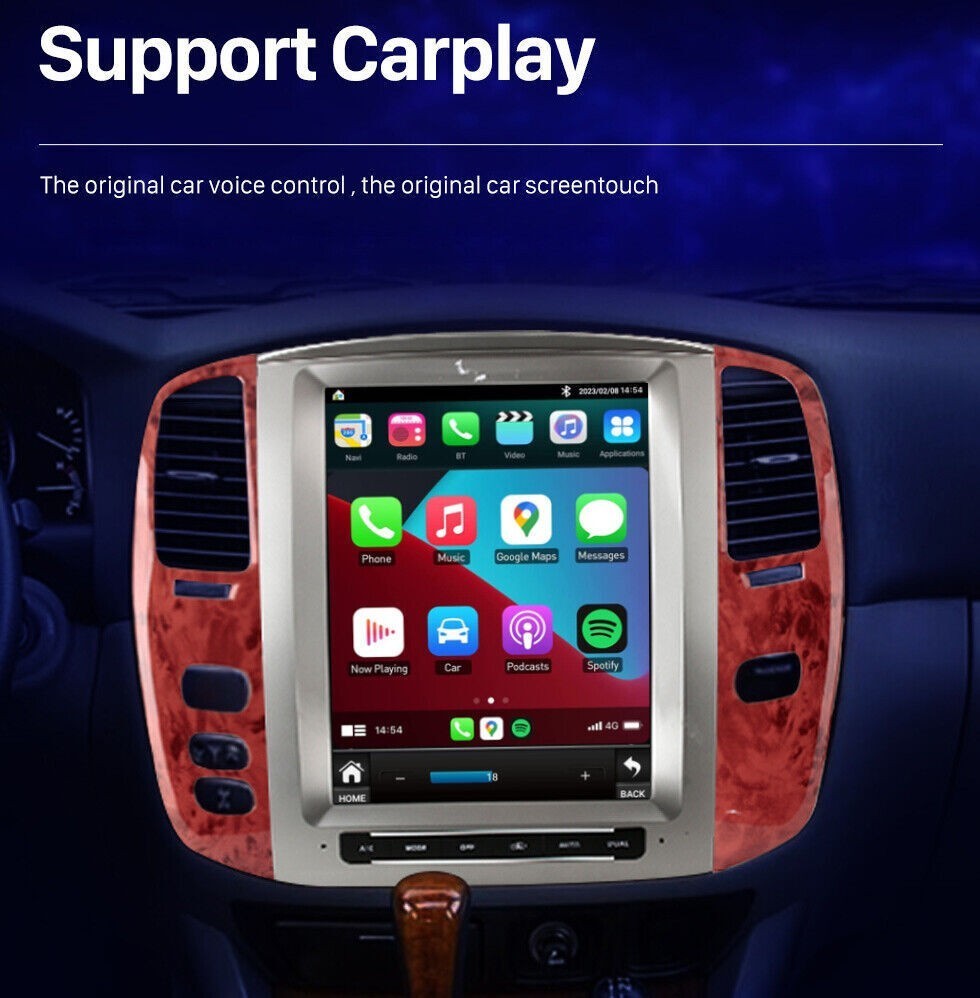12.1” CarRadio Stereo GPS Carplay For Toyota Land Cruiser LC100 Lexus LX470 32G
