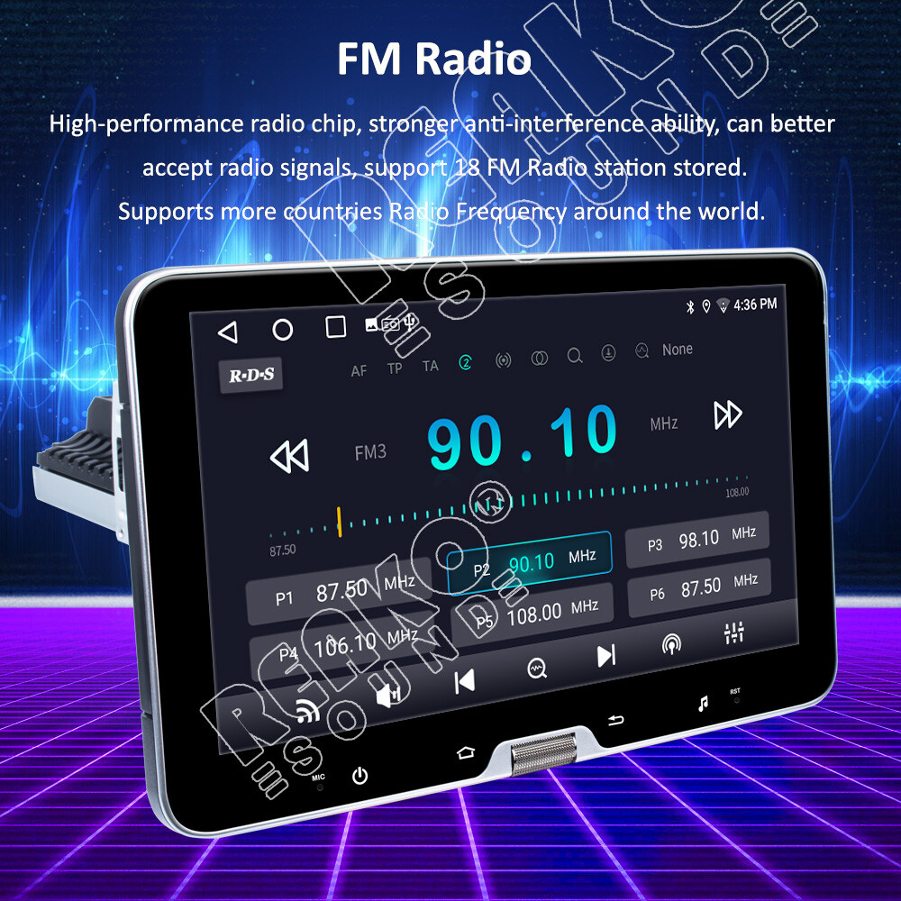 10.1”Android 13 CarPlay 2+32GB Car Stereo Radio GPS Navi 1DIN WiFi Bluetooth FM
