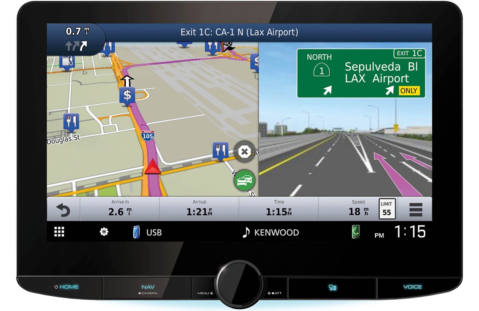 Kenwood DNR1008RVS Digital multimedia receiver with built-in navigation